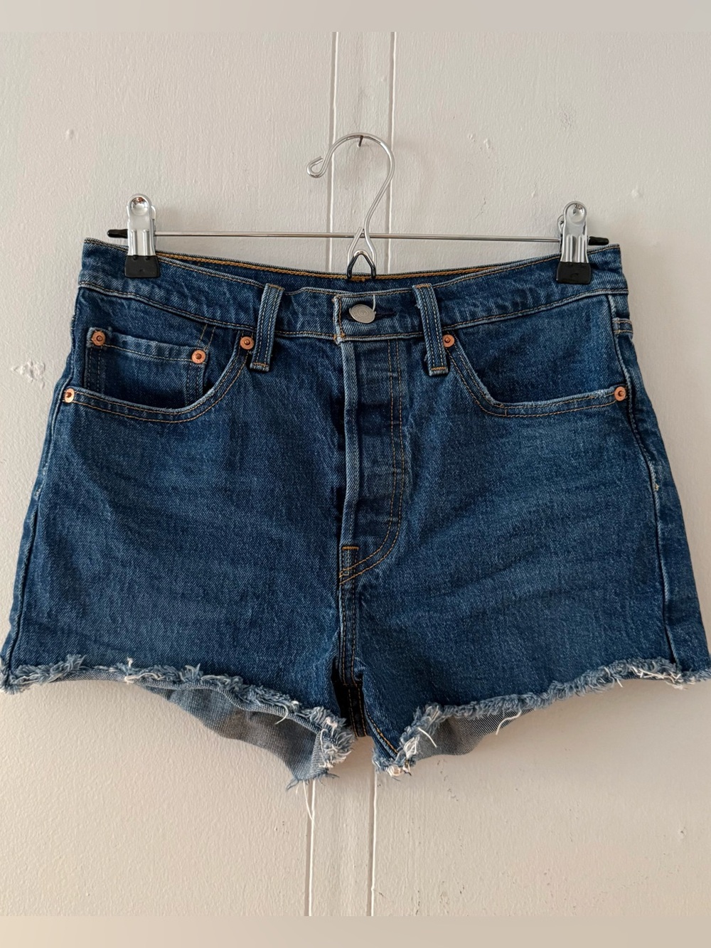 Levi’s Jean Denim Cutoff Shorts Size 27 Dark Denim
